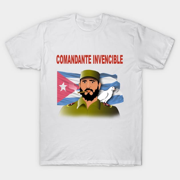 Fidel Castro T shirt coffe mug sticker magnet hoodie tank top T-Shirt by Elcaiman7